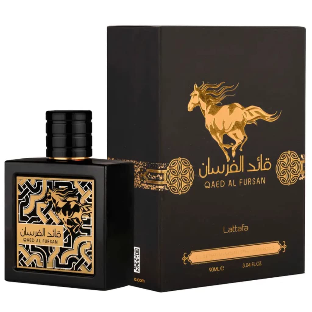Perfume Lattafa Qaed Al Fursan Black Eau De Parfum Unissex 90Ml