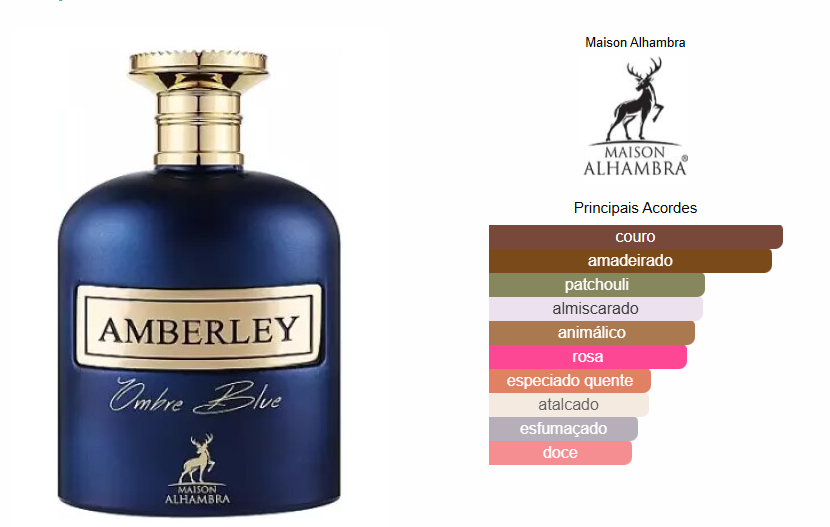 Perfume Maison Alhambra Amberley Ombre Blue  Unissex 100ml